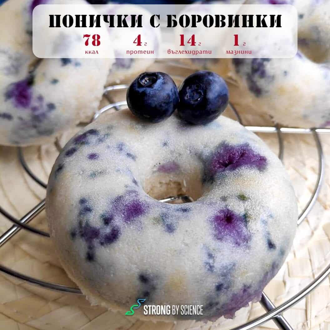 Понички с боровинки