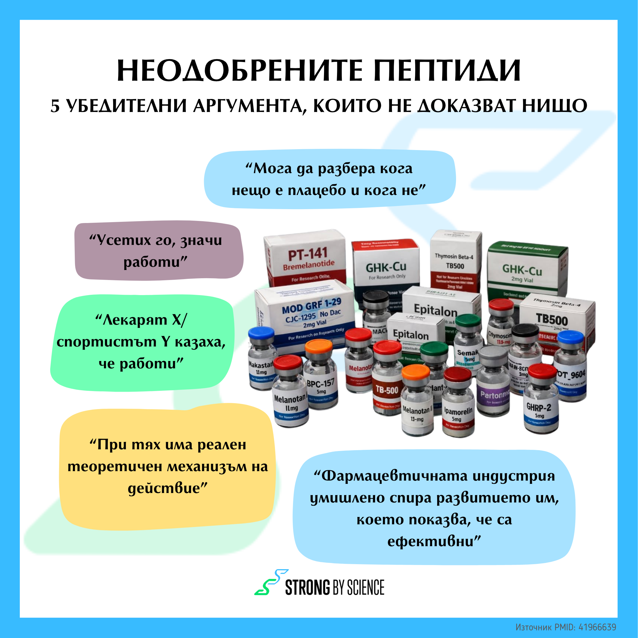 Неодобрените пептиди: 5 убедителни аргумента, които не доказват нищо
